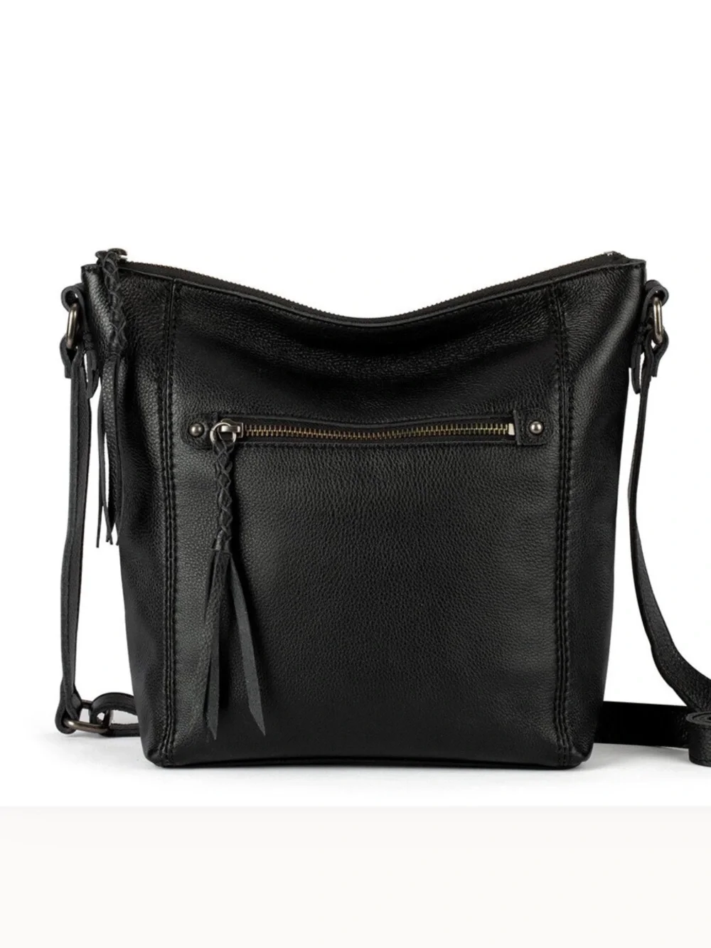 The Sak Ashland Crossbody Bag Black Pebbled Leather - Picture 1 of 7